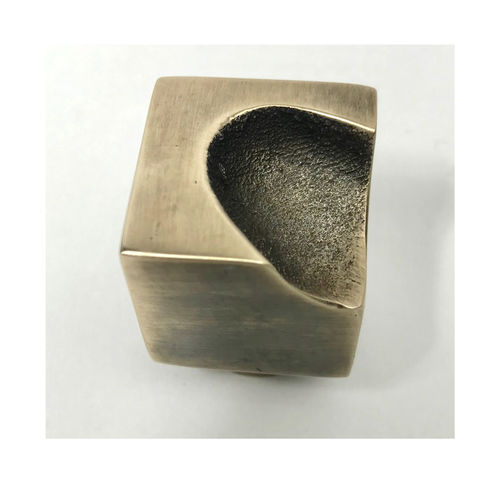 Aluminum furniture handle - THUMBPRINT DRAWER - Philip Watts Design - bronze / brass