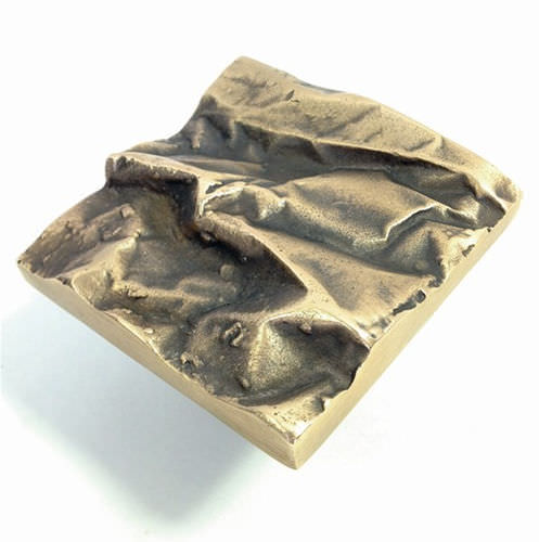 Aluminum furniture handle - CRUSHED - Philip Watts Design - bronze / brass