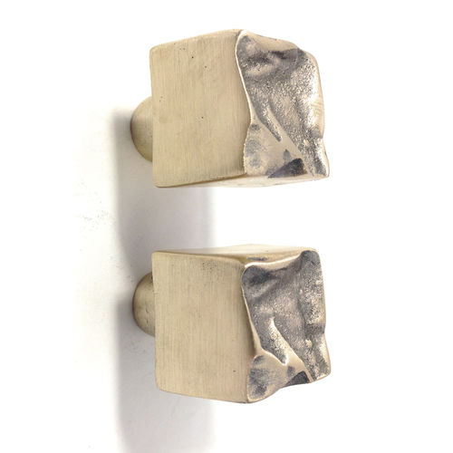 Contemporary furniture knob - CRUSHED DRAWER  - Philip Watts Design - brass / bronze / aluminum