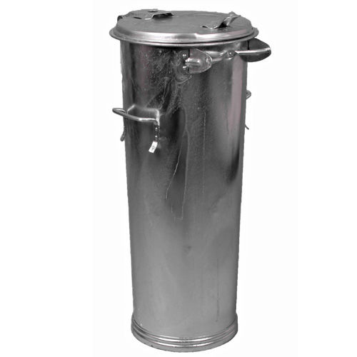 Galvanised steel trash can - 2055-00 - Metallwerke Renner GmbH - with lid / commercial / industrial