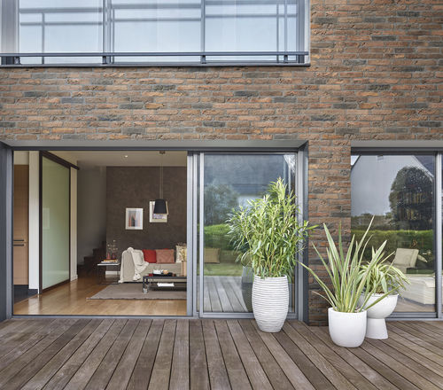 Engineered stone cladding brick - BRIQUE OLD SCHOOL MIX - ORSOL - outdoor / indoor / glued