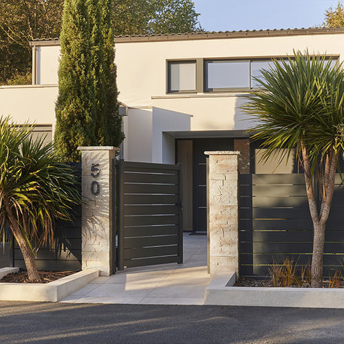 Concrete engineered stone pillar for fence - PORTLAND - ORSOL - engineered stone