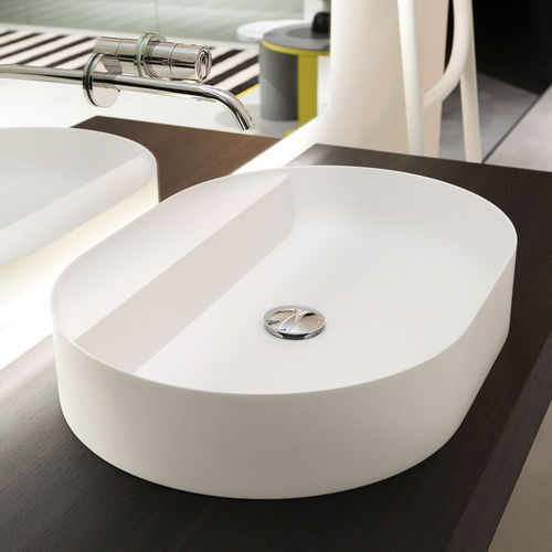 Countertop washbasin - SIMPLOVALE - ANTONIO LUPI - ceramic / oval / contemporary