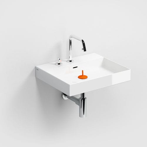 Wall-mounted washbasin - CL/02.01430 - Clou BV - ceramic / matte finish / high-gloss