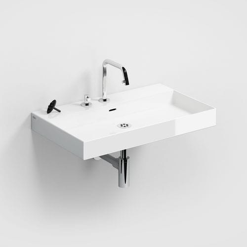 Wall-mounted washbasin - CL/02.01432 - Clou BV - ceramic / matte finish / high-gloss