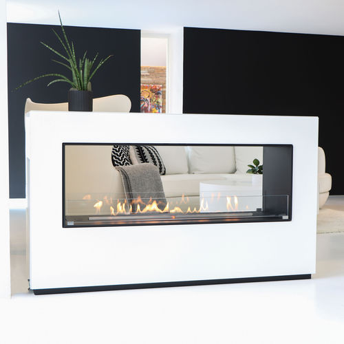Bioethanol fireplace - Montreal Furniture - Decoflame - free-standing / free-standing / double-sided