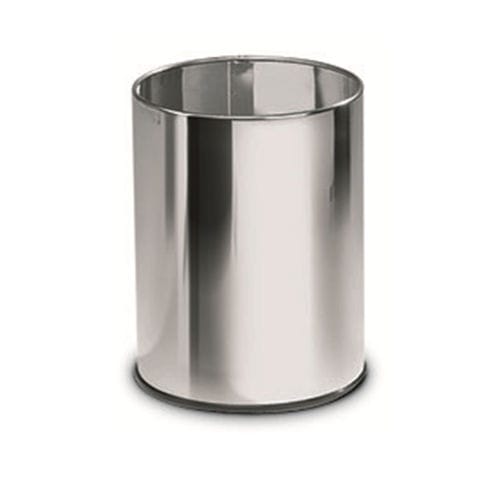 Stainless steel waste paper basket - H0592202 - HEXOTOL
