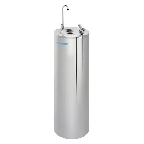 Outdoor drinking fountain - M6AROLV - HEXOTOL - indoor / stainless steel / for public space