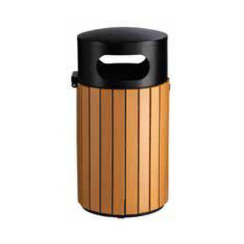 Public trash can - H0593051 - HEXOTOL - galvanised steel / hooded / for outdoor use