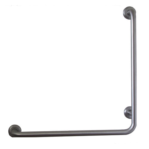 Stainless steel grab bar - BA90CS - HEXOTOL - L-shaped / corner / wall-mounted