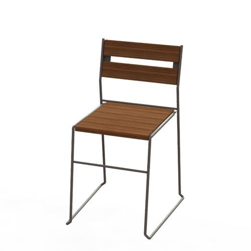 Contemporary chair - VILAS - Madrax/Thomas Steele - outdoor / ipe / recycled plastic
