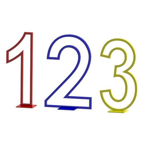 Floor-mounted bike rack - NUMBERS - Madrax/Thomas Steele - original design / for public space / for urban areas