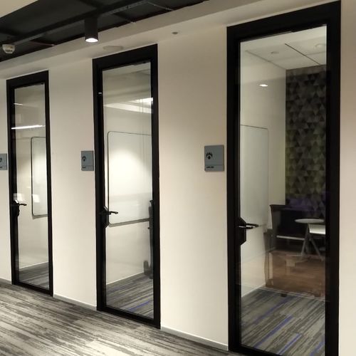 Interior door - GDS - Apton Partitioning Limited - aluminum / swing / contemporary