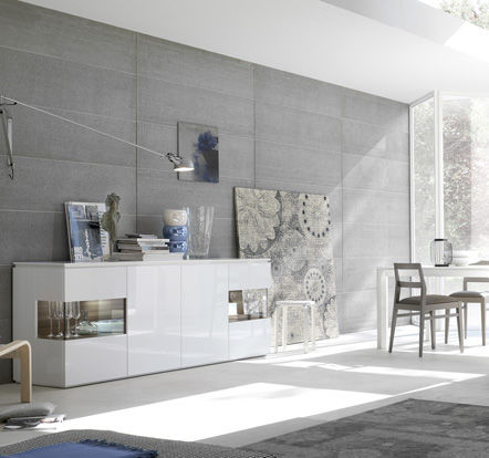 Contemporary sideboard - VANITY - Le Monde Wood - wooden / lacquered wood / glass