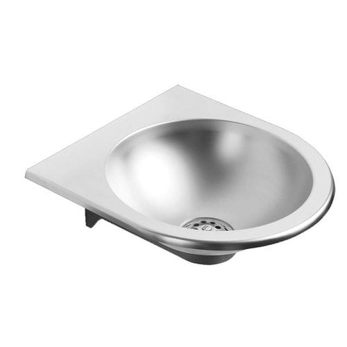 Wall-mounted washbasin - ROSTOCK: CONT01211211400 - HighTech Design Products AG - stainless steel / contemporary