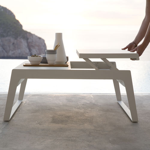 Contemporary coffee table - CHILL-OUT : 5023;5024 - Cane-line A/S - aluminum / aluminum base / rectangular