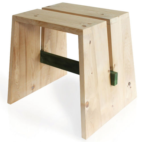 Contemporary stool - STACK - Bdm s.r.l. - wooden / stackable
