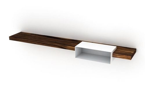 Wall-mounted shelf - ORDER - Bdm s.r.l. - contemporary / walnut / steel