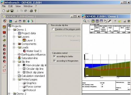 Geotechnical calculation software - WINBÖSCH-JA - IDAT GmbH - for steel structures