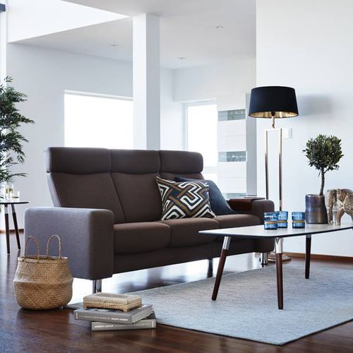 Contemporary sofa - PAUSE - Ekornes - fabric / leather / reclining