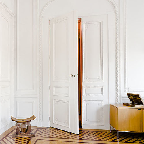 Double leaf door - HAUSSMANIENNE  - ATELIER BERTOLI  Design Production - interior / oak / walnut