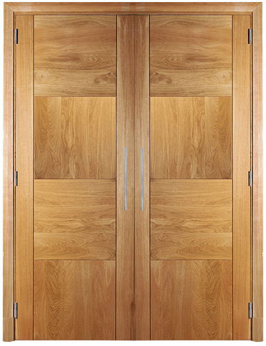 Interior closet door - DAMIER - ATELIER BERTOLI  Design Production - oak / solid wood / swing