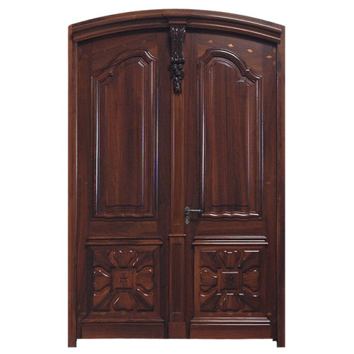Entry door - MONFORT STE CATHERINE - ATELIER BERTOLI  Design Production - oak / walnut / swing