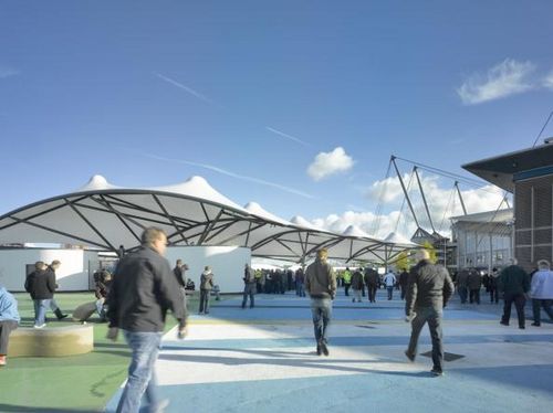 Cable-and-membrane tensile structure - ETIHAD - Fabric Architecture - with PVC membrane / for stadium