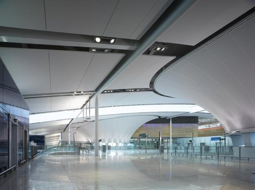 Metal frame tensile structure - T2 DUBLIN - Fabric Architecture - for ceiling / with polyester membrane