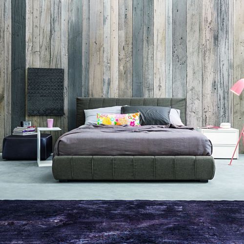 Double bed - GAYA - Morassutti Arredamenti - contemporary / upholstered / linen