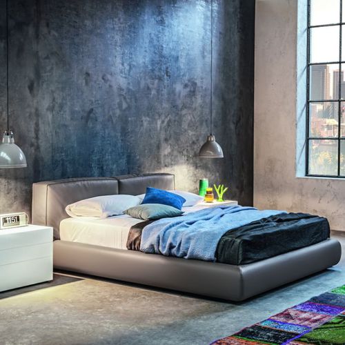 Double bed - FREE - Morassutti Arredamenti - contemporary / upholstered / leather