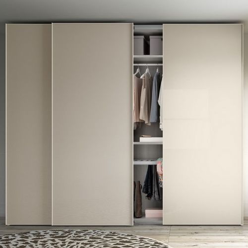 Contemporary wardrobe - TECNO - Morassutti Arredamenti - lacquered wood / with sliding door