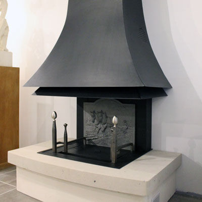 Wood-burning fireplace - MORZINE  - CHEMINEES ET CUISINES JEAN MAGNAN - gas / built-in / wall
