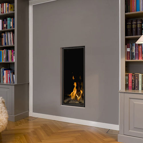 Gas heating stove - BARBAS BELL - CHEMINEES ET CUISINES JEAN MAGNAN - wall-mounted / contemporary / glass