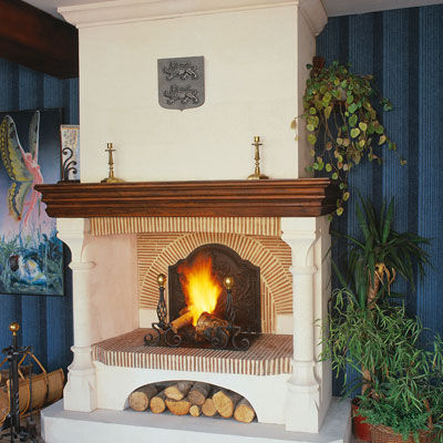 Wood-burning fireplace - CALVI - CHEMINEES ET CUISINES JEAN MAGNAN - gas / built-in / wall