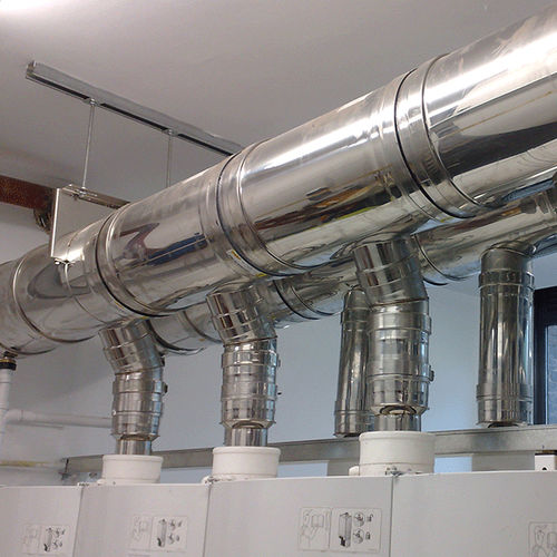 Metal smoke flue - SYSTEM CASCADE - CHEMINEES POUJOULAT - complete system