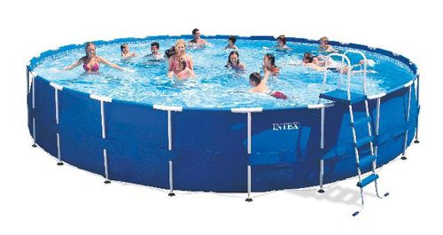 Tubular swimming pool - 28261 - INTEX - outdoor / above-ground / polyester