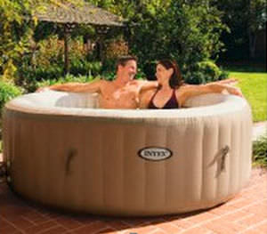 Above-ground hot tub - PURESPA™ : 28401 - INTEX - round / 4-seater / inflatable
