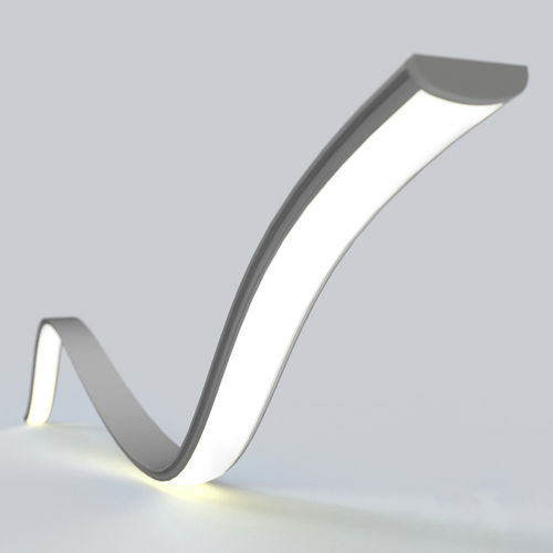 Surface mounted lighting profile - EVO10 - TEKNI-LED - wall-mounted / LED / opalescent glass