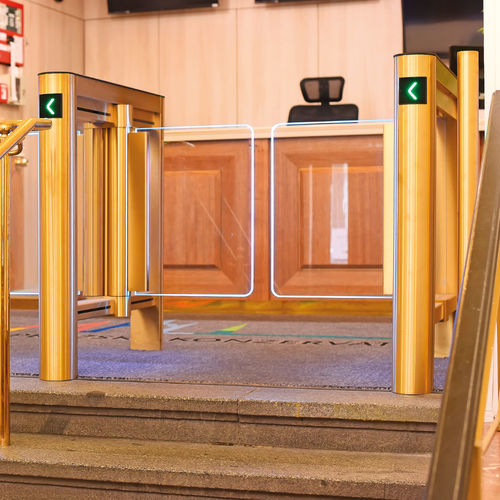 Access control speed gate - EASYGATE SG / SR - COMINFO - security / glass / brushed stainless steel