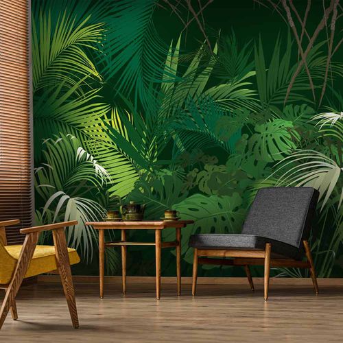 Contemporary wallpaper - JUNGLE JN6299 - LGD01 décor mural sur mesure - nature pattern / floral / panoramic