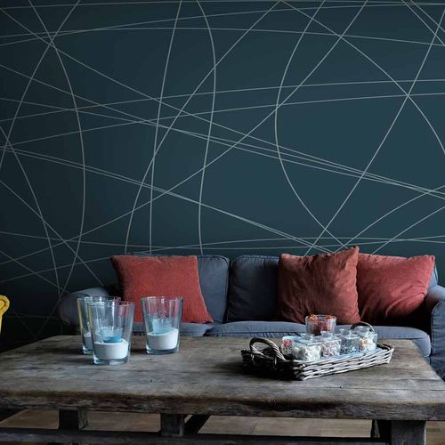Contemporary wallpaper - CURV - LGD01 décor mural sur mesure - panoramic / geometric pattern / fabric look