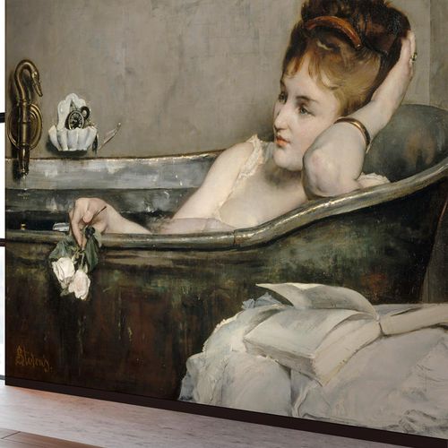 Traditional wallpaper - LE BAIN - LGD01 décor mural sur mesure - art print / wallpaper look / customizable color