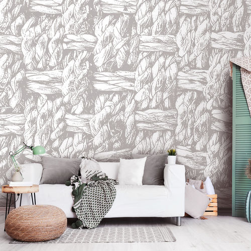 Contemporary wallpaper - FIBRIS FB3470 - LGD01 décor mural sur mesure - nature pattern / panoramic / fabric look