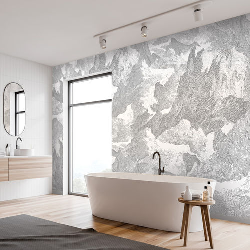 Contemporary wallpaper - SUMMA SM1066 - LGD01 décor mural sur mesure - nature pattern / panoramic / gray