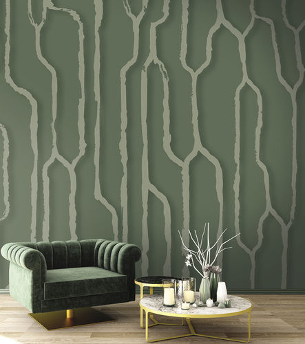 Contemporary wallpaper - TRATTU TR6184 - LGD01 décor mural sur mesure - panoramic / geometric pattern / abstract motif