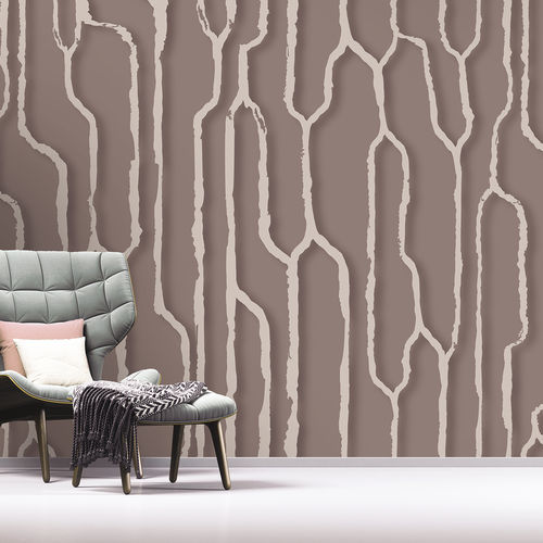 Contemporary wallpaper - TRATTU TR1704 - LGD01 décor mural sur mesure - panoramic / geometric pattern / striped