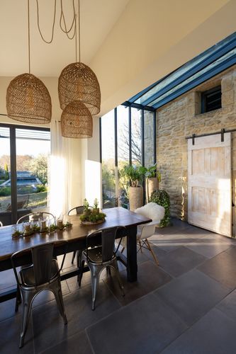 Concrete paving slab - DALLAGE BOUCHARD&Eacute; - ROUVIERE - indoor / for outdoor use / bush hammered