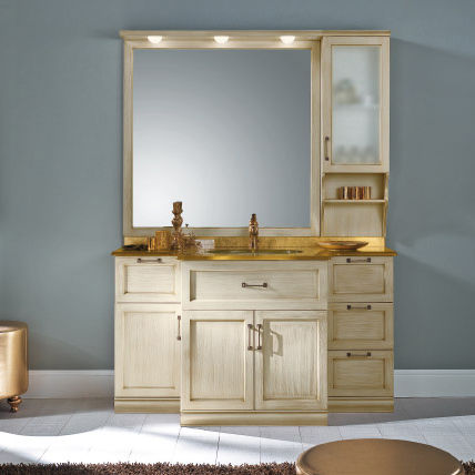 Double washbasin cabinet - TUDOR - BMT Bagni - free-standing / wooden / traditional