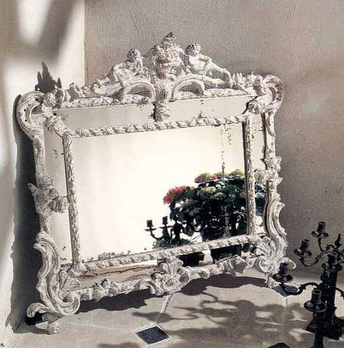 Wall-mounted mirror - ANGELOTS - PROVENCE & FILS - classic / rectangular / horizontal
